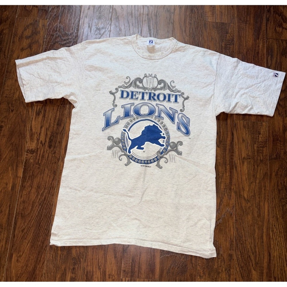 Vintage 1994 Detroit Lions Graphic T-Shirt - Logo 7 - Size XL - Made in USA